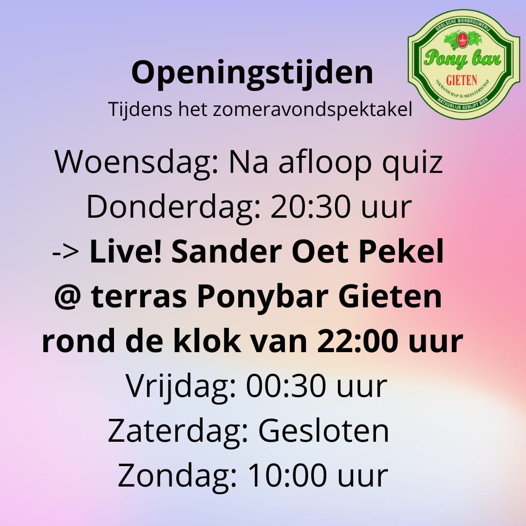 Ponybar open na de quiz