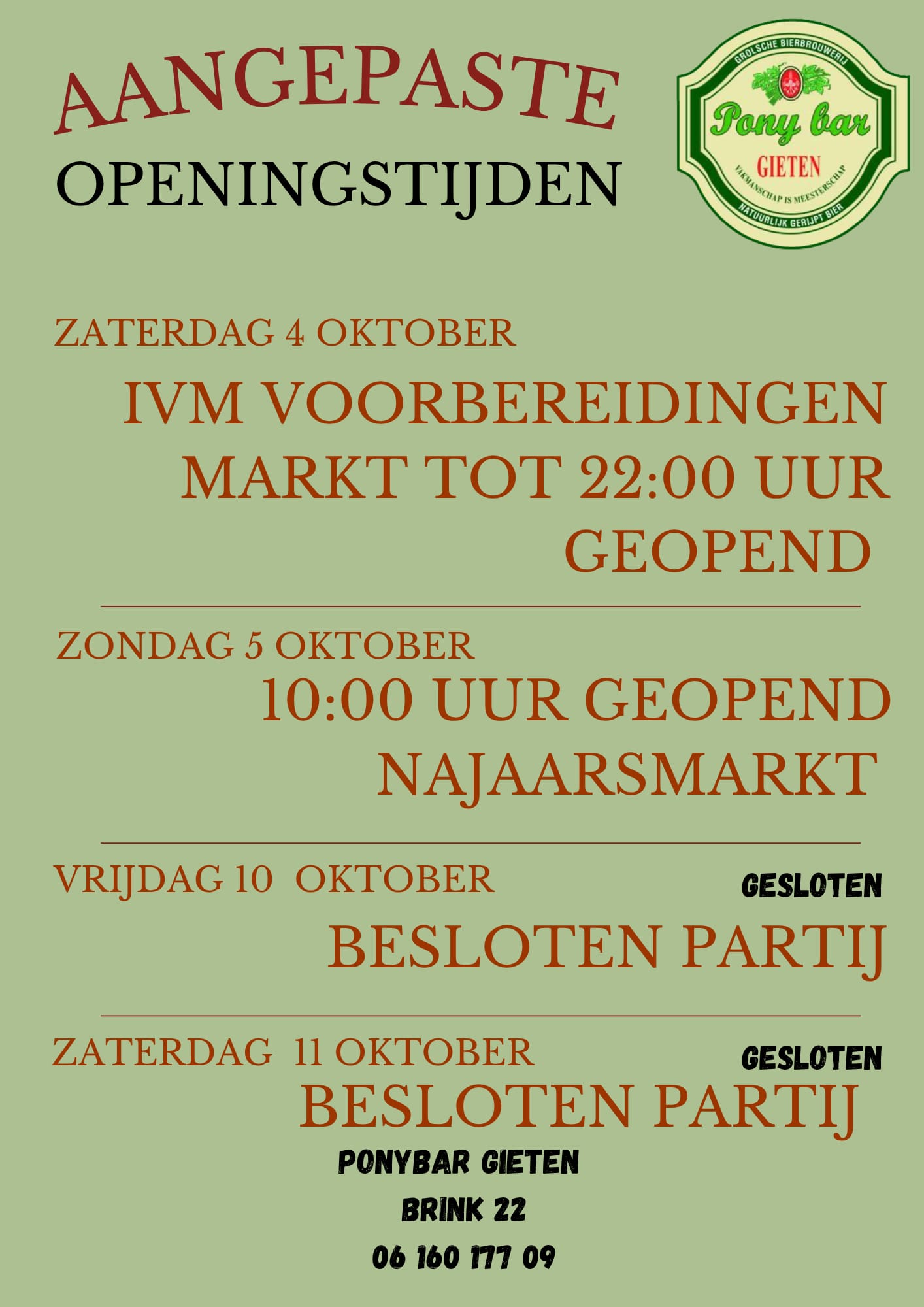 Besloten partij @ Ponybar